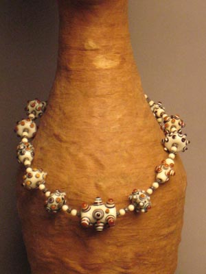 Warring States Ivory Glass Bead Necklace