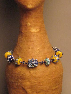 Warring States Multi-color Glass Bead Necklace