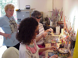 Kathy Royster & Lisa Adkins in a studio lesson
